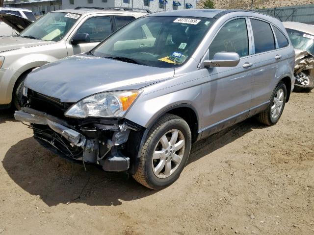 JHLRE38778C044456 - 2008 HONDA CR-V EXL SILVER photo 2