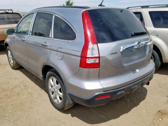 JHLRE38778C044456 - 2008 HONDA CR-V EXL SILVER photo 3