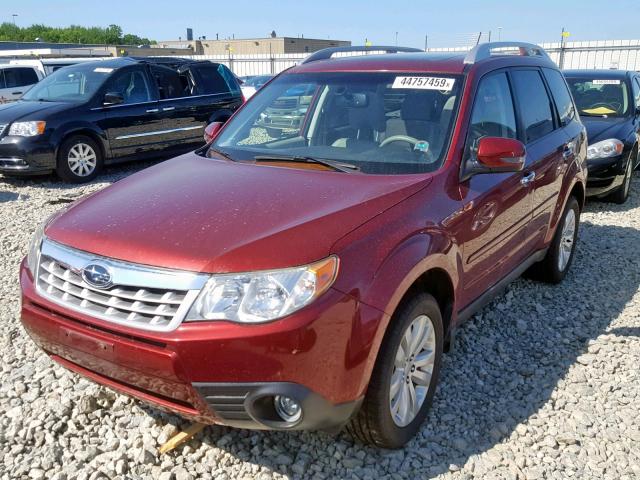 JF2SHBGC6CH427168 - 2012 SUBARU FORESTER T BURGUNDY photo 2