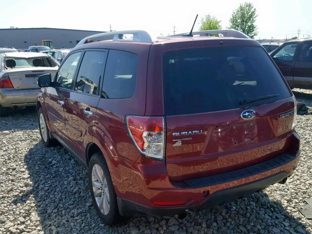 JF2SHBGC6CH427168 - 2012 SUBARU FORESTER T BURGUNDY photo 3