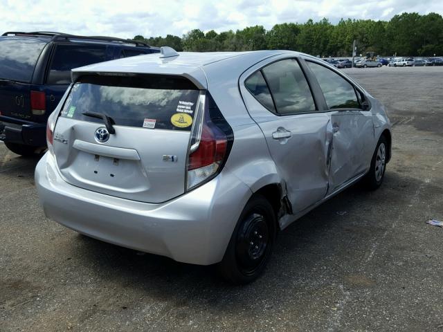 JTDKDTB31F1583588 - 2015 TOYOTA PRIUS C SILVER photo 4