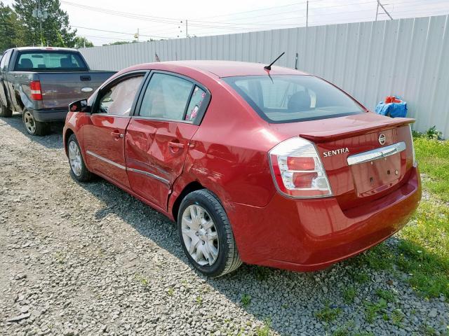 3N1AB6AP0CL724701 - 2012 NISSAN SENTRA 2.0 RED photo 3