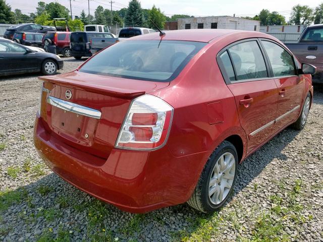 3N1AB6AP0CL724701 - 2012 NISSAN SENTRA 2.0 RED photo 4