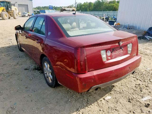 1G6DW677650162537 - 2005 CADILLAC STS RED photo 3