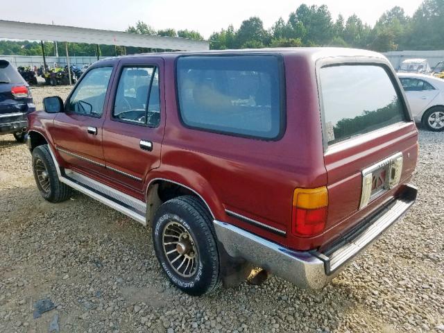 JT3RN27V2L0000497 - 1990 TOYOTA 4RUNNER RN MAROON photo 3