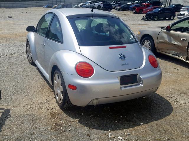 3VWDD21CX3M439568 - 2003 VOLKSWAGEN NEW BEETLE SILVER photo 3