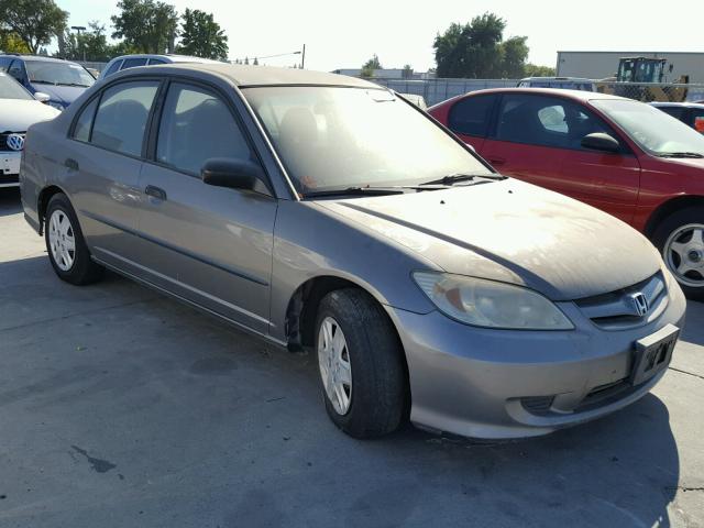 2HGES16355H577943 - 2005 HONDA CIVIC DX V GRAY photo 1