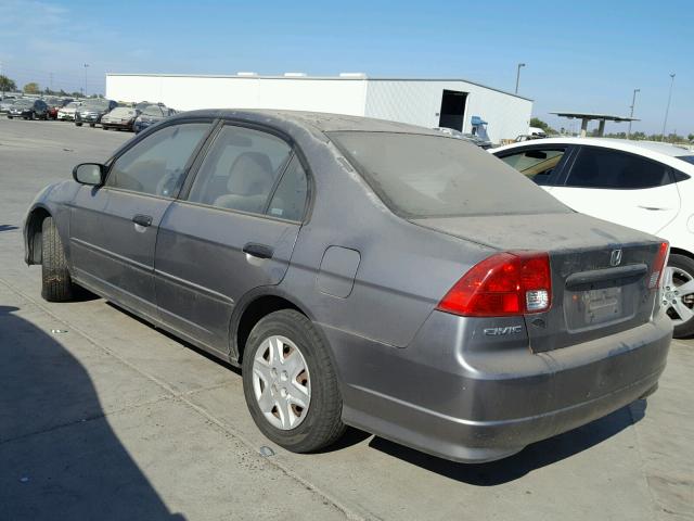 2HGES16355H577943 - 2005 HONDA CIVIC DX V GRAY photo 3