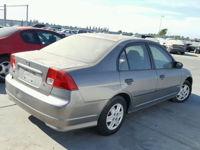 2HGES16355H577943 - 2005 HONDA CIVIC DX V GRAY photo 4