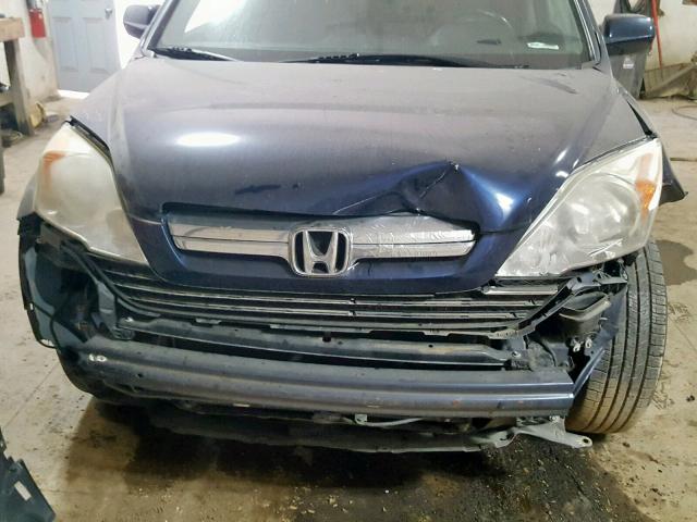 5J6RE38798L009053 - 2008 HONDA CR-V EXL BLUE photo 7