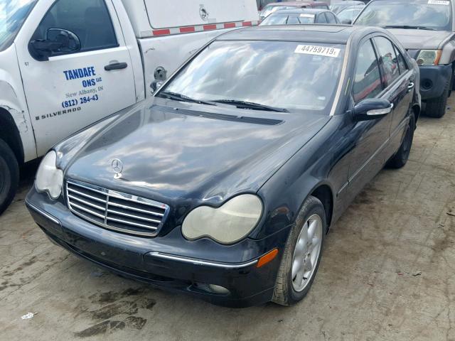 WDBRF61J62F209662 - 2002 MERCEDES-BENZ C 240 BLACK photo 2