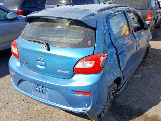 ML32A3HJ5HH004064 - 2017 MITSUBISHI MIRAGE ES BLUE photo 4