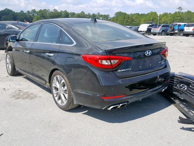 5NPE34AB3FH202086 - 2015 HYUNDAI SONATA SPO BLACK photo 3