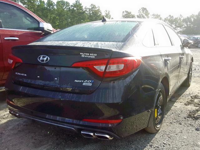 5NPE34AB3FH202086 - 2015 HYUNDAI SONATA SPO BLACK photo 4