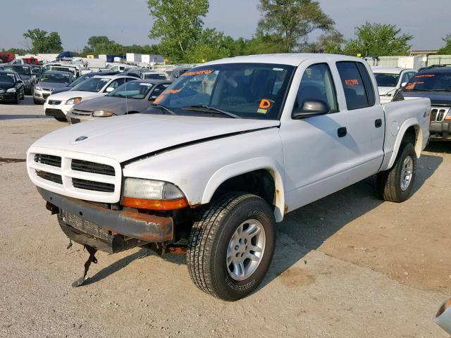 1D7HG38X93S227607 - 2003 DODGE DAKOTA QUA WHITE photo 2