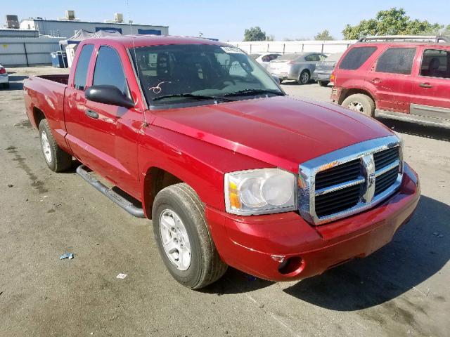 1D7HW42P97S103716 - 2007 DODGE DAKOTA SLT RED photo 1