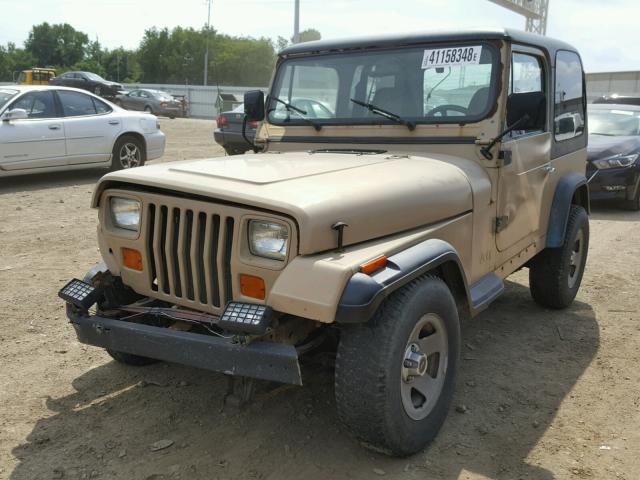 1J4FY29SXRP411424 - 1994 JEEP WRANGLER / TAN photo 2