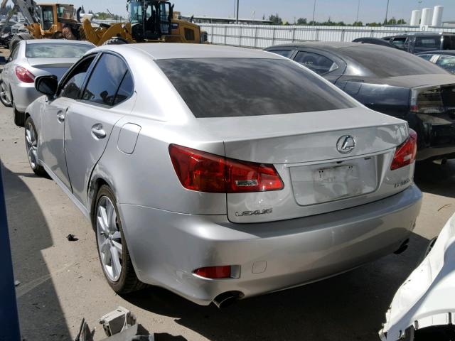 JTHBE262665002585 - 2006 LEXUS IS 350 SILVER photo 3