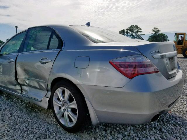 JH4KB2F60AC002131 - 2010 ACURA RL SILVER photo 9