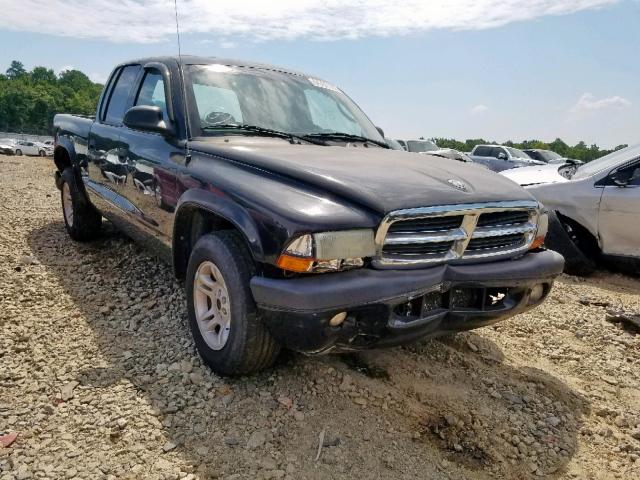 1D7HL38K34S585450 - 2004 DODGE DAKOTA QUA BLACK photo 1