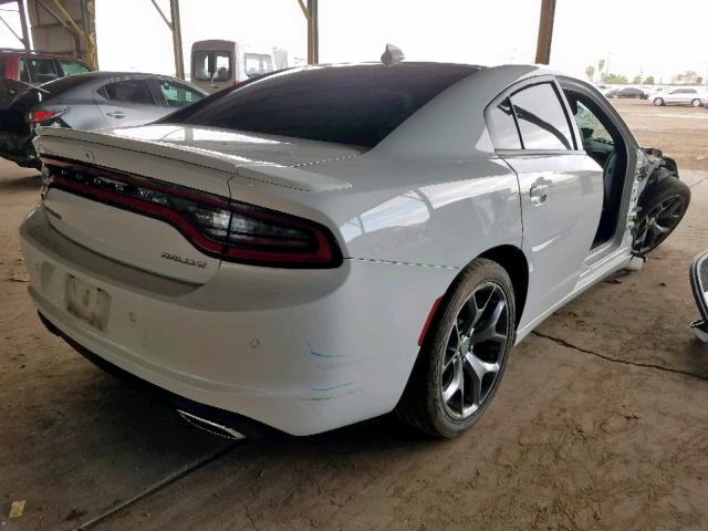 2C3CDXHG3FH827527 - 2015 DODGE CHARGER SX WHITE photo 4