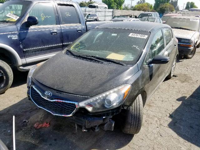 KNAFX5A85E5165511 - 2014 KIA FORTE EX BLACK photo 2