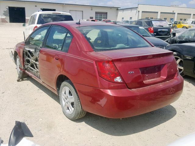 1G8AJ55F57Z101160 - 2007 SATURN ION LEVEL RED photo 3