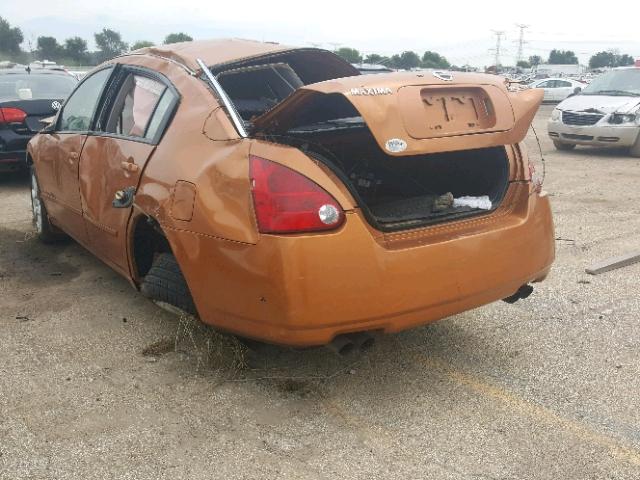 1N4BA41E34C807033 - 2004 NISSAN MAXIMA SE ORANGE photo 3