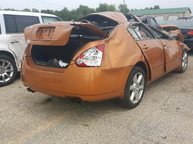 1N4BA41E34C807033 - 2004 NISSAN MAXIMA SE ORANGE photo 4