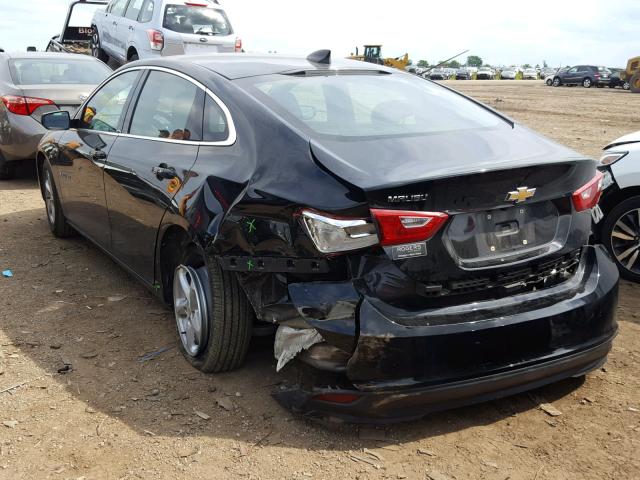 1G1ZB5ST0HF143103 - 2017 CHEVROLET MALIBU LS 黑色 照片 3