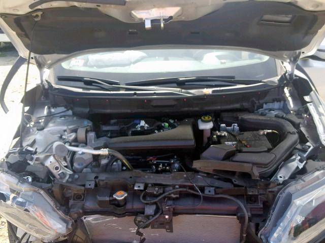 KNMAT2MVXGP601284 - 2016 NISSAN ROGUE S GRAY photo 7