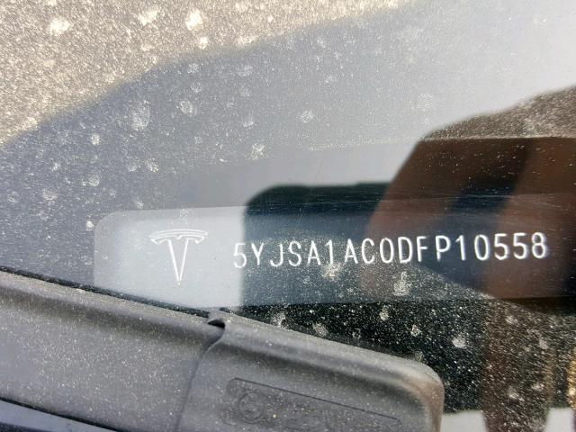 5YJSA1AC0DFP10558 - 2013 TESLA MODEL S أزرق صورة 10