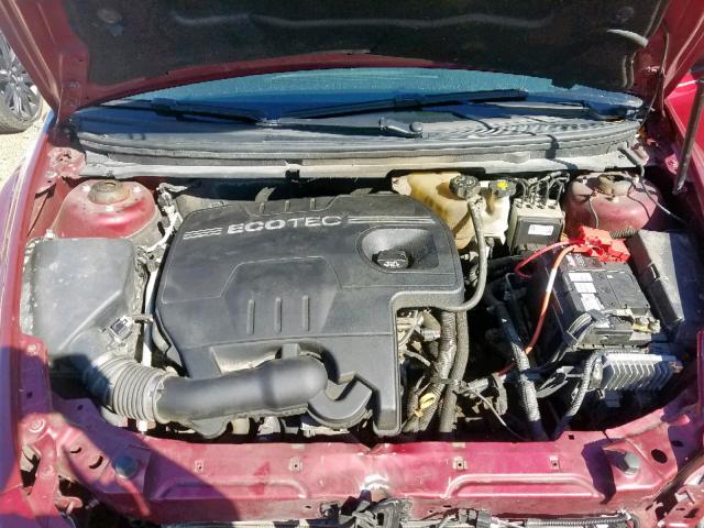 1G1ZC5E16BF308795 - 2011 CHEVROLET MALIBU 1LT RED photo 7