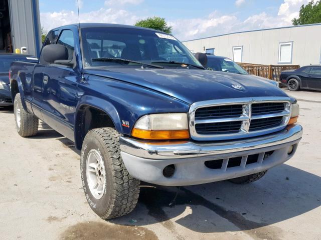 1B7GG22X3YS611799 - 2000 DODGE DAKOTA BLUE photo 1