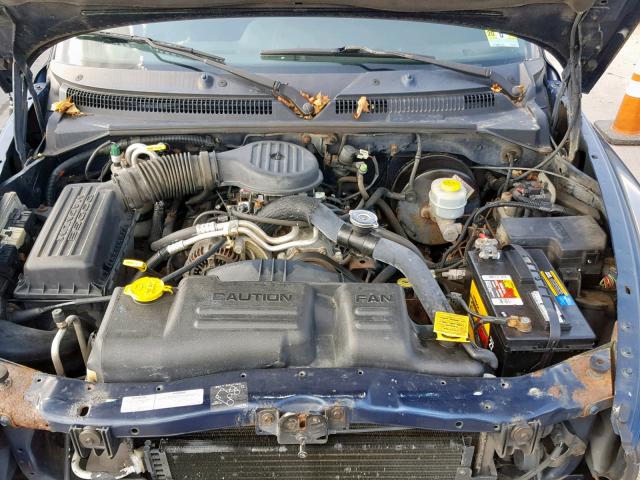 1B7GG22X3YS611799 - 2000 DODGE DAKOTA BLUE photo 7