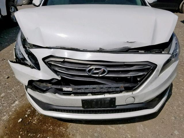 5NPE34AF2FH061529 - 2015 HYUNDAI SONATA SPO WHITE photo 7