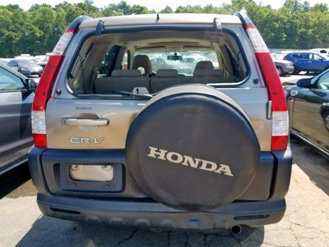 SHSRD78866U429273 - 2006 HONDA CR-V EX GOLD photo 9