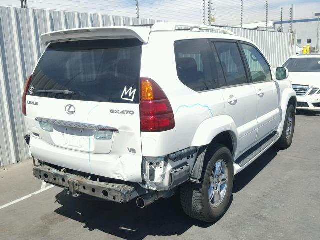 JTJBT20X660116429 - 2006 LEXUS GX 470 WHITE photo 4