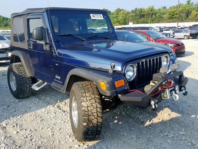 1J4FA39S26P765279 - 2006 JEEP WRANGLER X BLUE photo 1