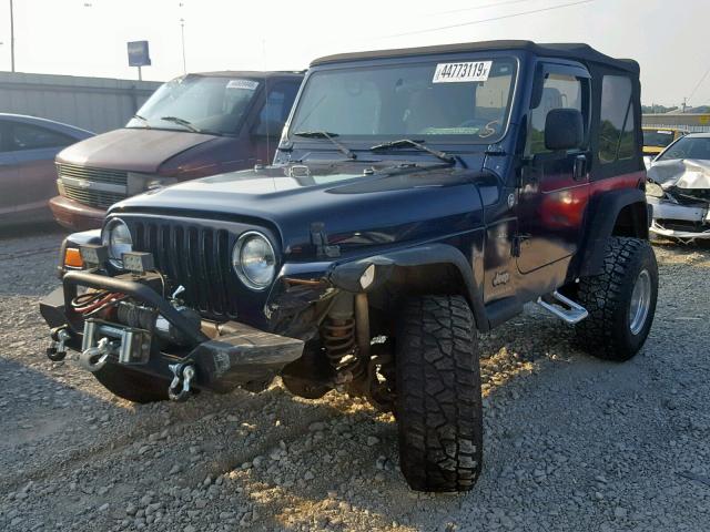 1J4FA39S26P765279 - 2006 JEEP WRANGLER X BLUE photo 2