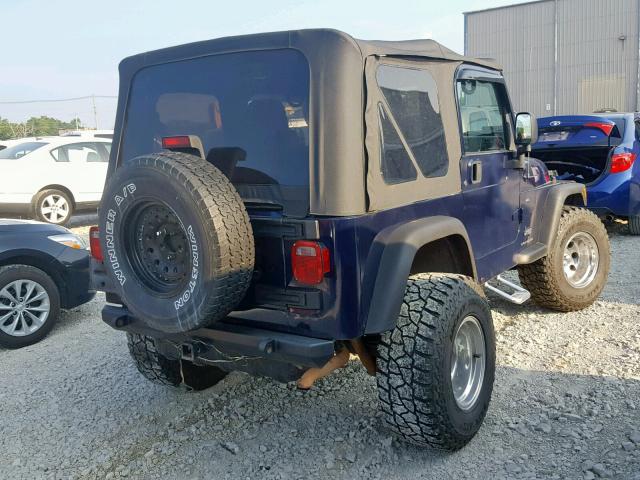 1J4FA39S26P765279 - 2006 JEEP WRANGLER X BLUE photo 4