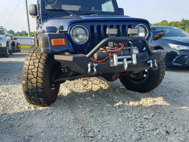 1J4FA39S26P765279 - 2006 JEEP WRANGLER X BLUE photo 9