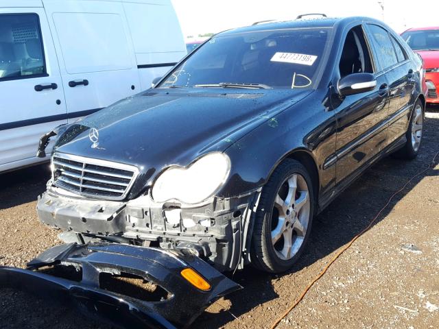 WDBRF52H27F913094 - 2007 MERCEDES-BENZ C 230 BLACK photo 2