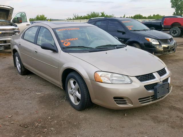 1B3EL46X54N342501 - 2004 DODGE STRATUS SX GOLD photo 1