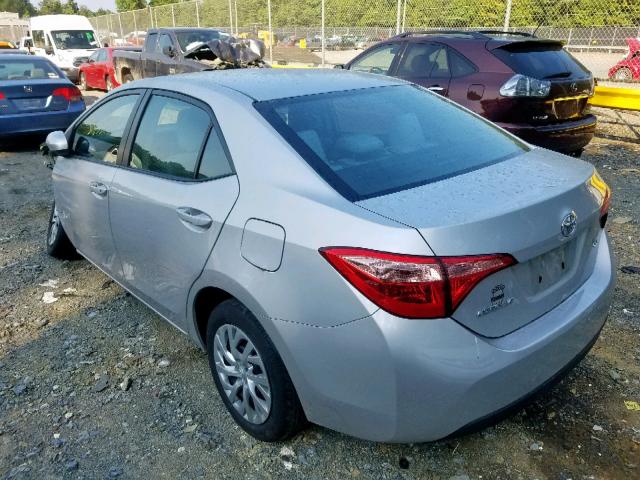 2T1BURHE0HC823210 - 2017 TOYOTA COROLLA L SILVER photo 3