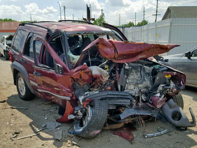 1J4GL48K02W167116 - 2002 JEEP LIBERTY SP MAROON photo 1