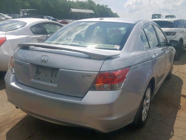 1HGCP36808A002099 - 2008 HONDA ACCORD EXL SILVER photo 4