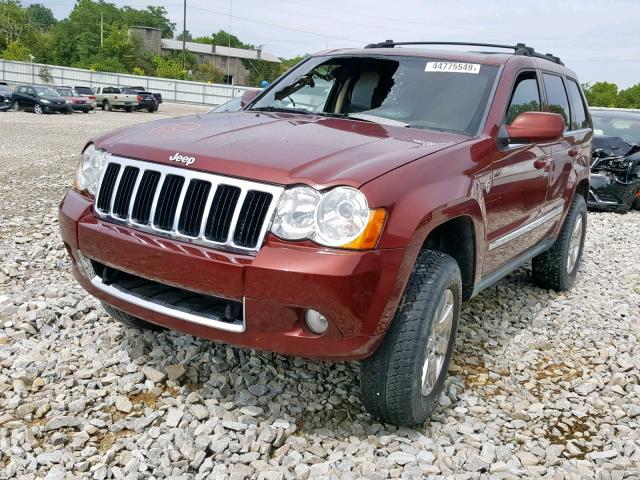 1J8HR58M88C118300 - 2008 JEEP GRAND CHER RED photo 2