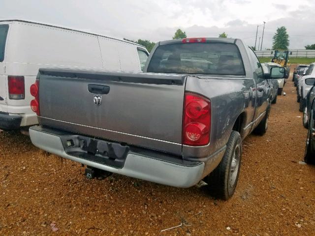 1D7HA16K08J109343 - 2008 DODGE RAM 1500 S GRAY photo 4