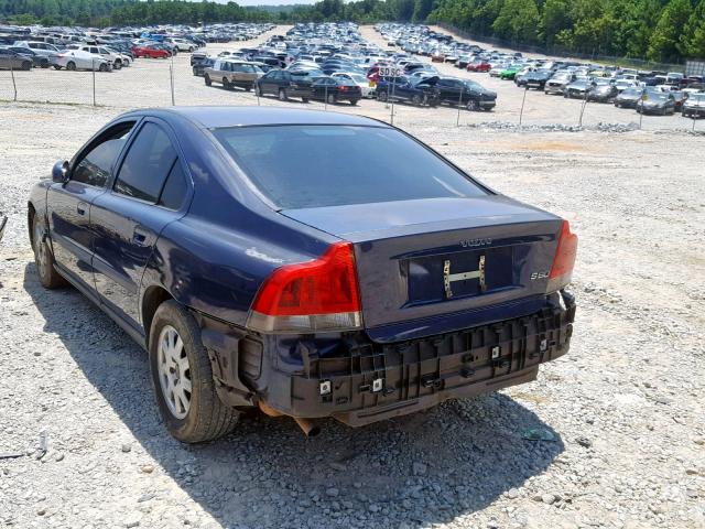 YV1RS61R512037725 - 2001 VOLVO S60 BLUE photo 3